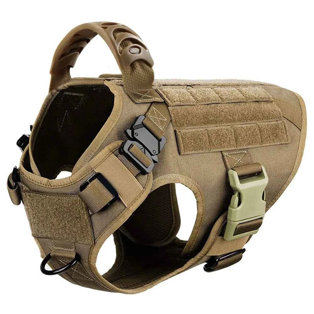 Heavy-Duty No-Pull Dog Harness and Leash Set - Tactical Training Vest for Medium & Large Dogs (German Shepherd, Malinois)