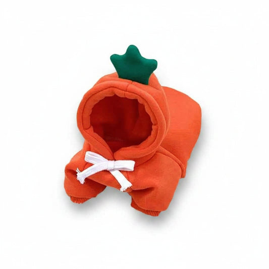 Cute Fruit Pet Hoodie Sweater – Warm Costume for Cats and Small Dogs Orange Carrot