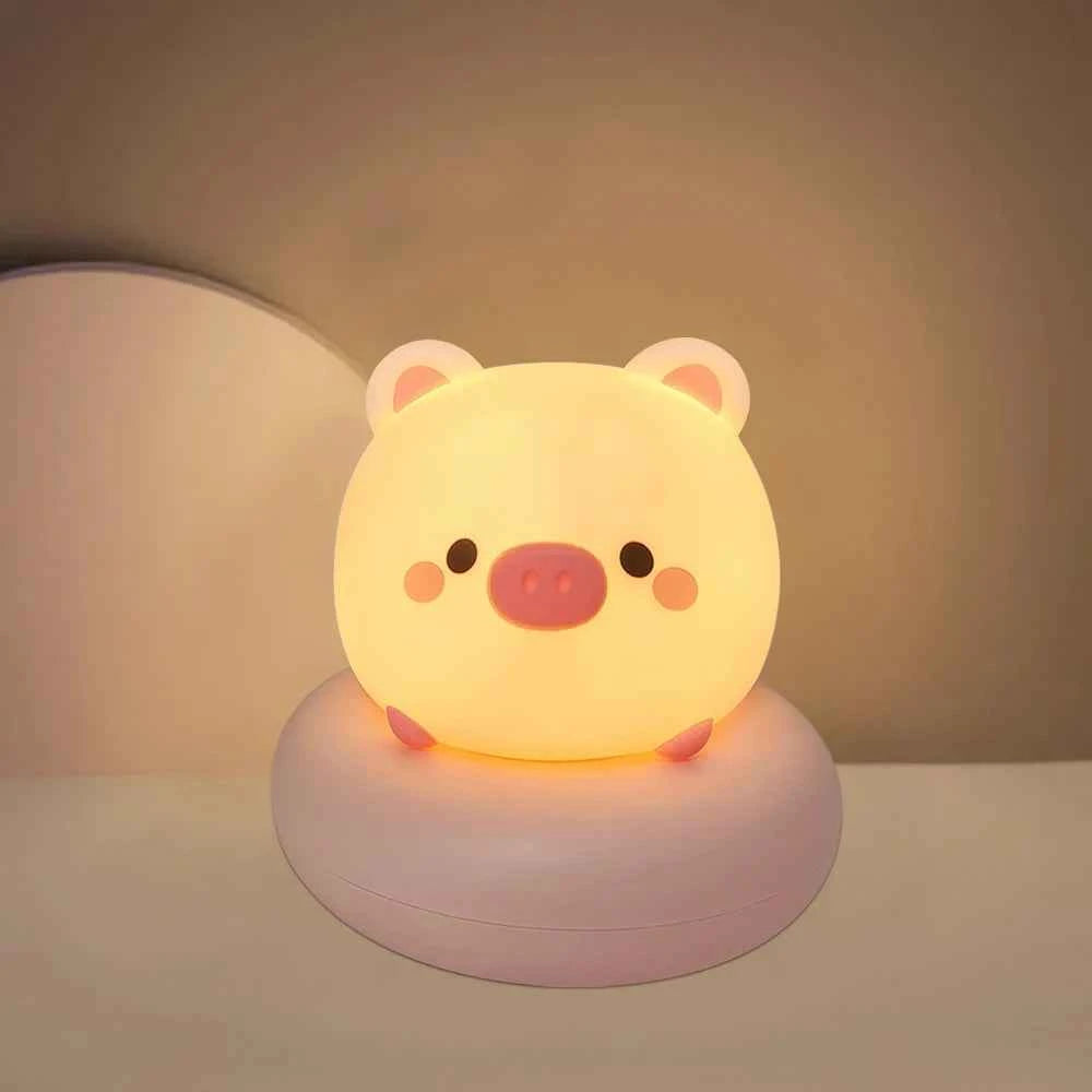 Cute Animal Night Light for Kids - 3 Level Dimmable Nursery Sleeping Lamp
