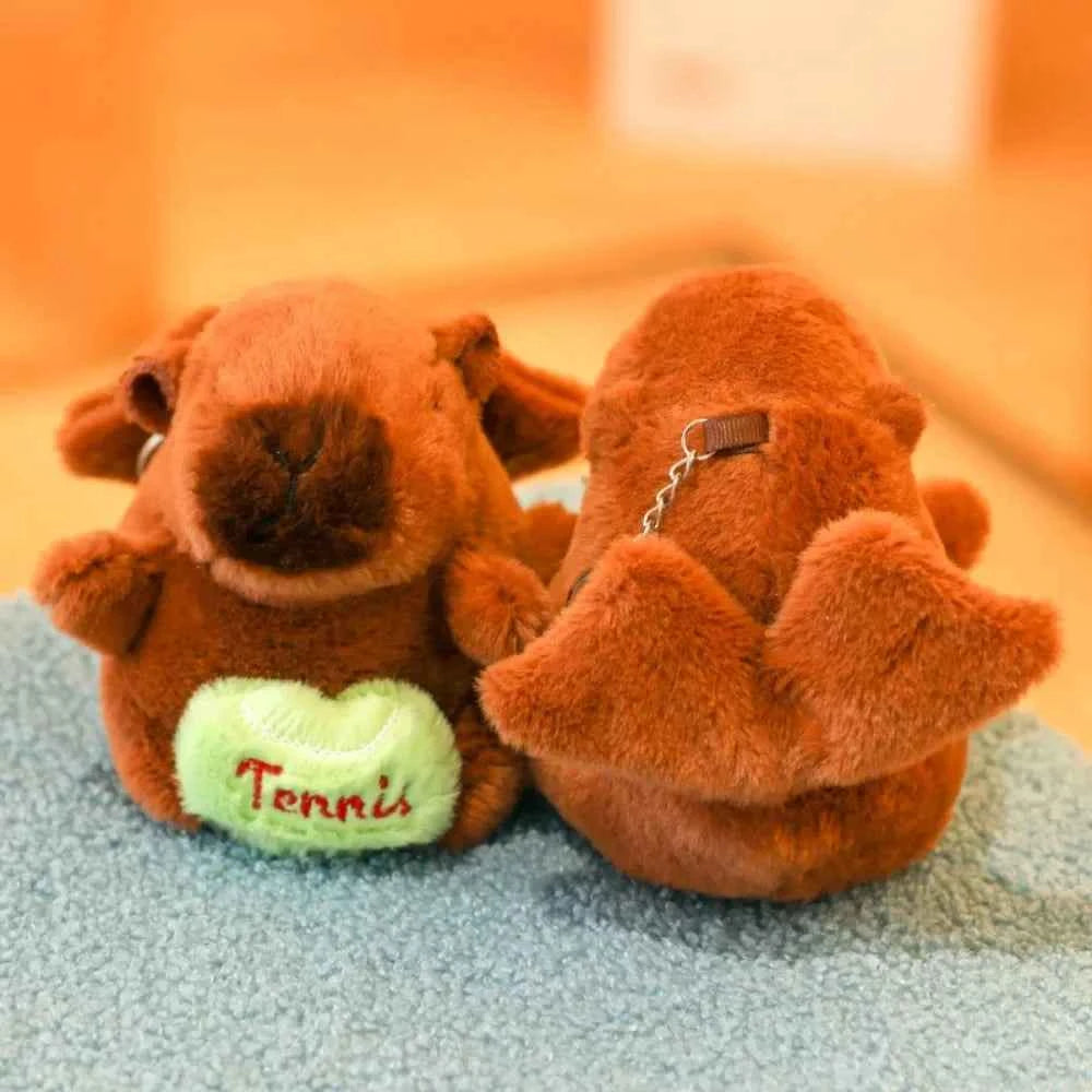 Cute 12cm Capybara Plush Toy: Hoodie, Wings & Keychain/Pendant Gift