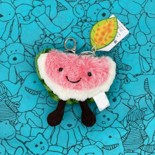 Marshmallow Plush Toy, Mini Cherry Charm, Jellyfish Plush Toy, Watermelon, Sunflower, JC Sour Pickle Bag Charm