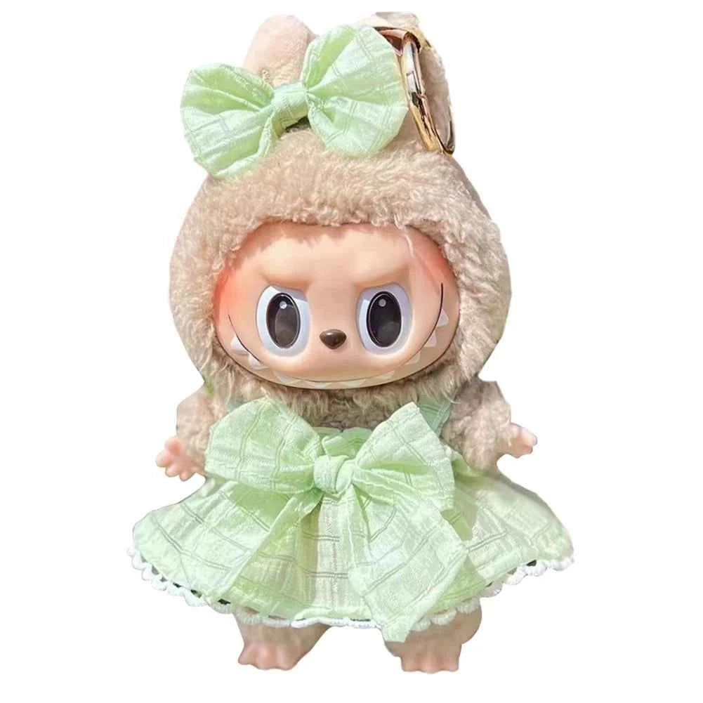 For Labubu 15-17cm V1 v2 Clothes Outfit Sitting Clothes Cute Sweater Hat Outfit Accessories Fashion Dolls Accessories No Dolls