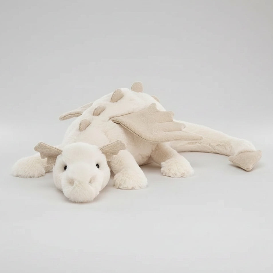 Large Soft Rainbow Dragon Plush Toy - Sky Flying Stuffed Animal Pillow Gift White dragon