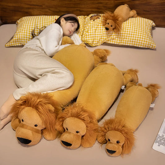 Giant Lion Plush Toy Pillow – Soft Stuffed Animal Cushion (15.7" - 43.3")