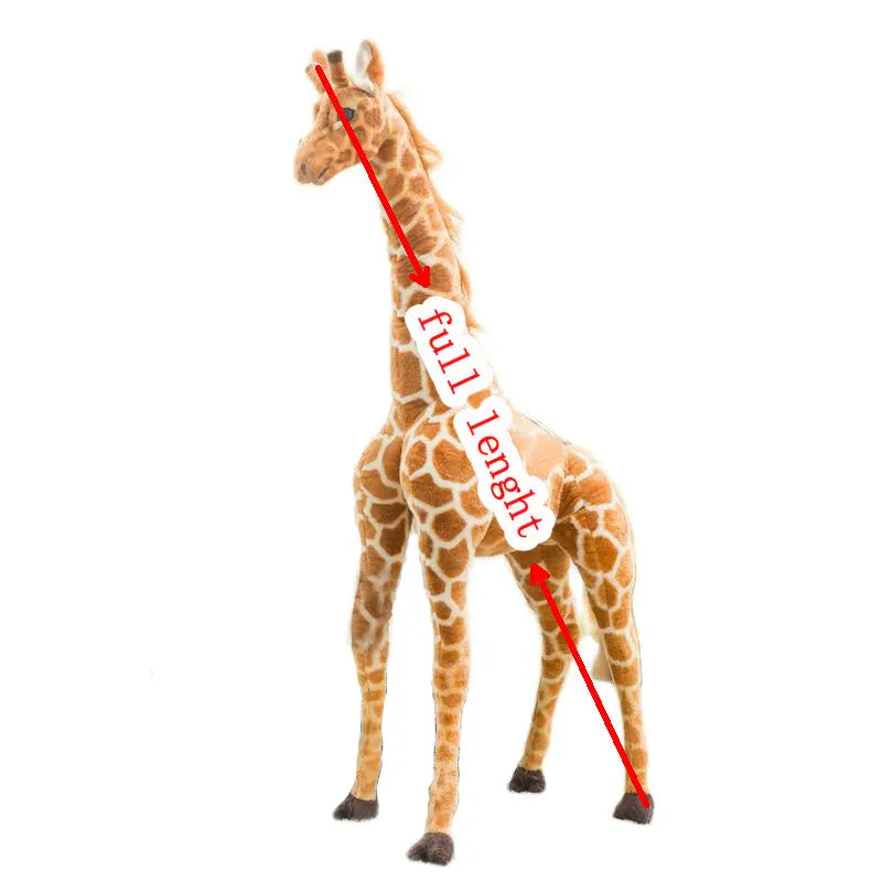 Giant Giraffe Plush Toy – Soft Realistic Giraffe Stuffed Animal Pillow