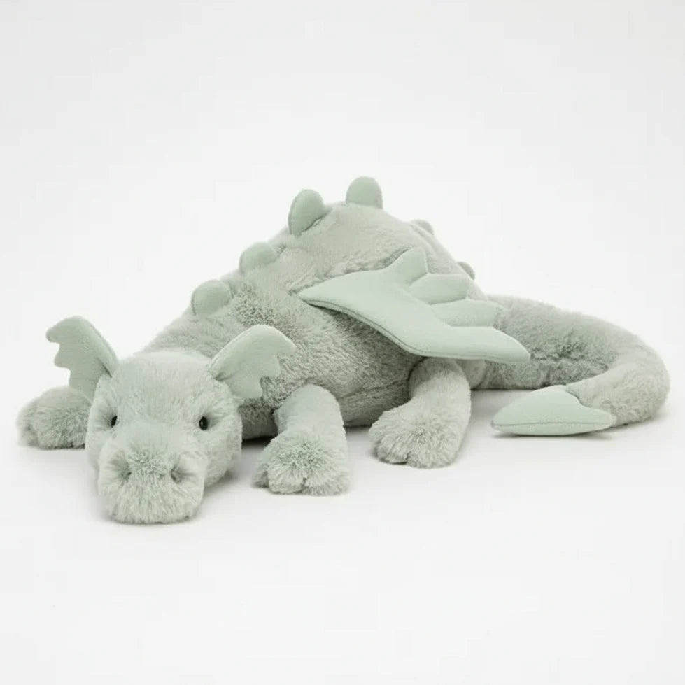 Cute colorful dragon plush toys collection featuring soft kawaii dragon stuffed animals in various sizes and styles