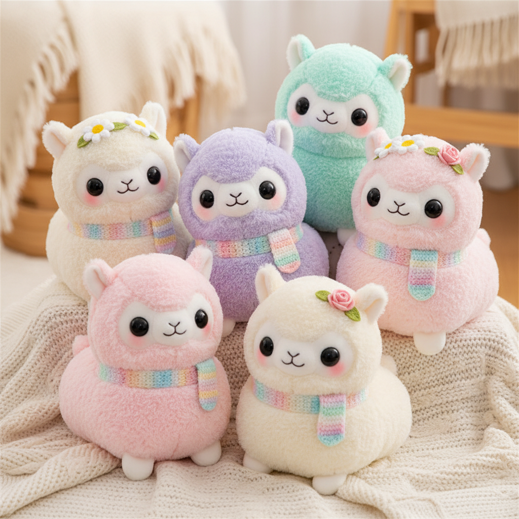 Cute Alpaca Plush Toys - Cozy Kawaii
