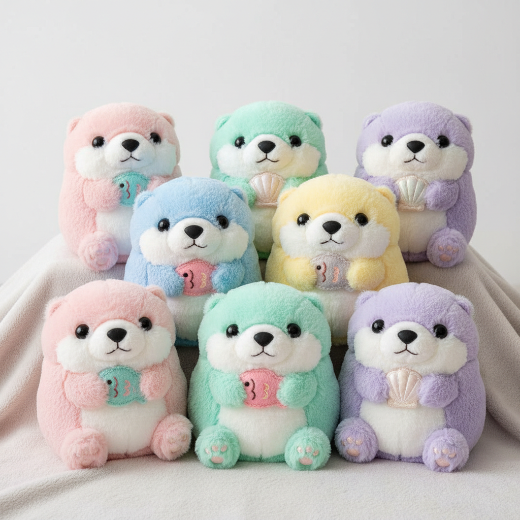 Cute Otter Plush Toys Collection - Cozy Kawaii