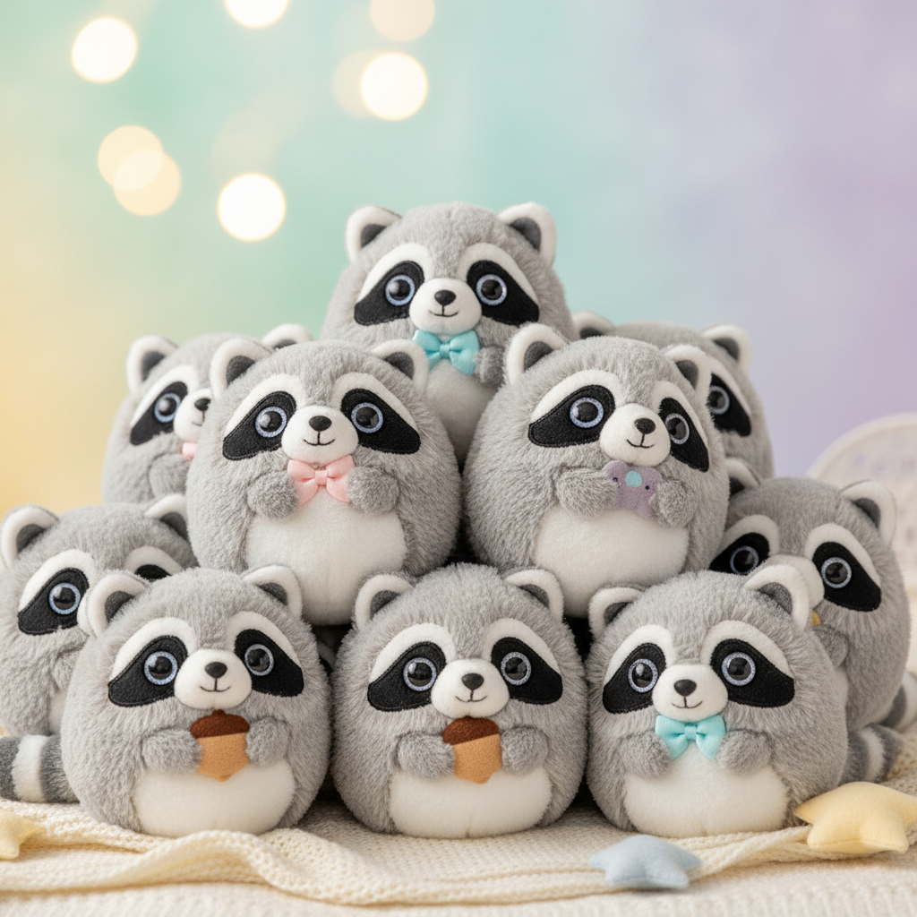 Cute Raccoon Plush Toys - Cozy Kawaii