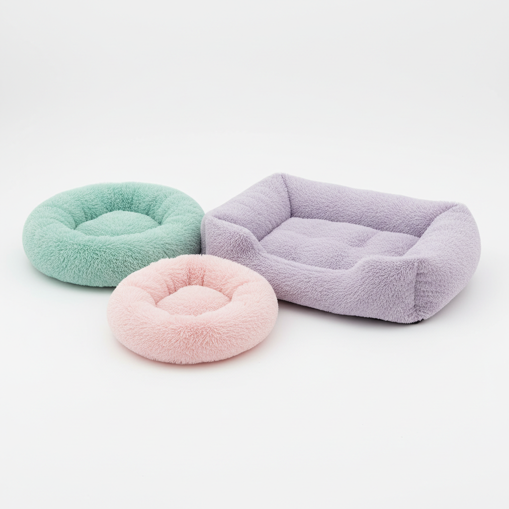 Fluffy Dog Beds Collection - Cozy Kawaii