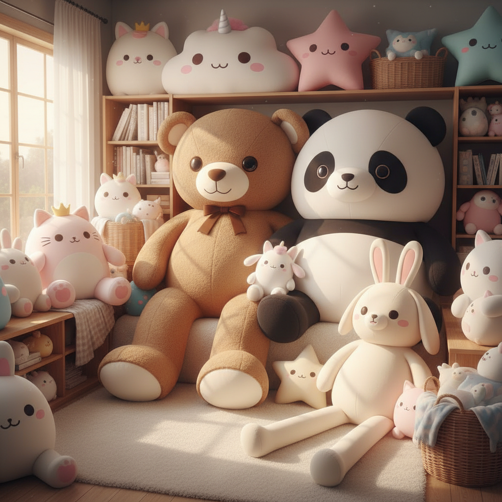 Giant Stuffed Animal Collection - Cozy Kawaii