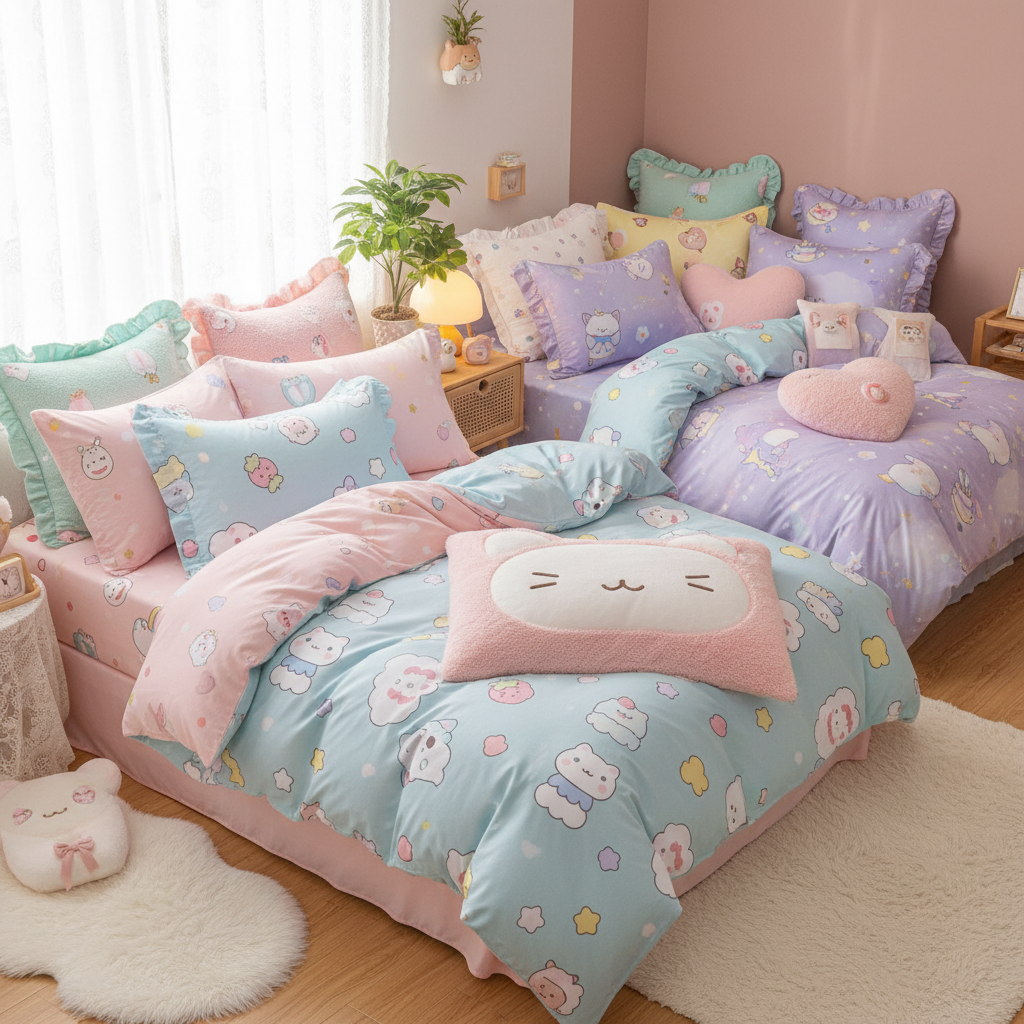 Kawaii Cute Bedding Sets - Cozy Kawaii