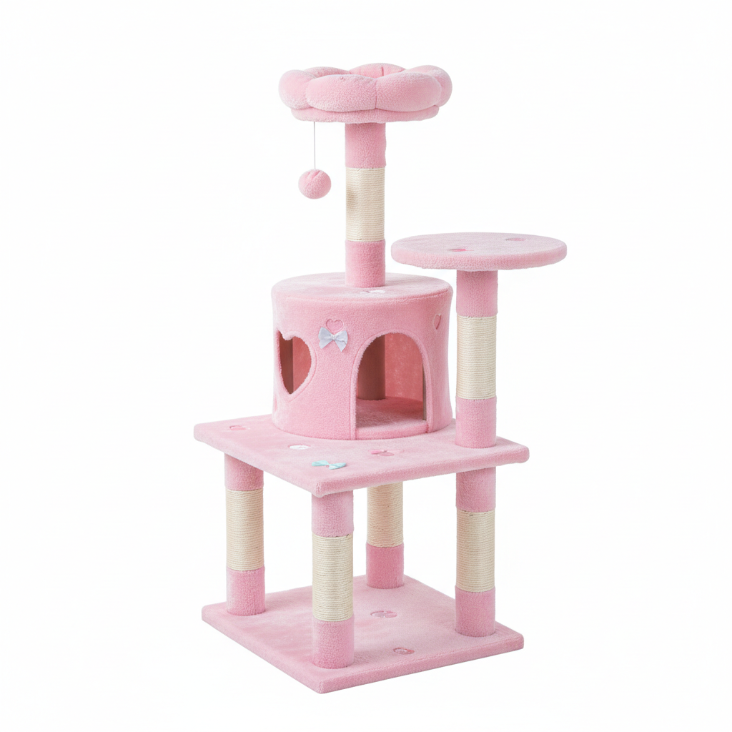 Pink Cat Tree - Cozy Kawaii