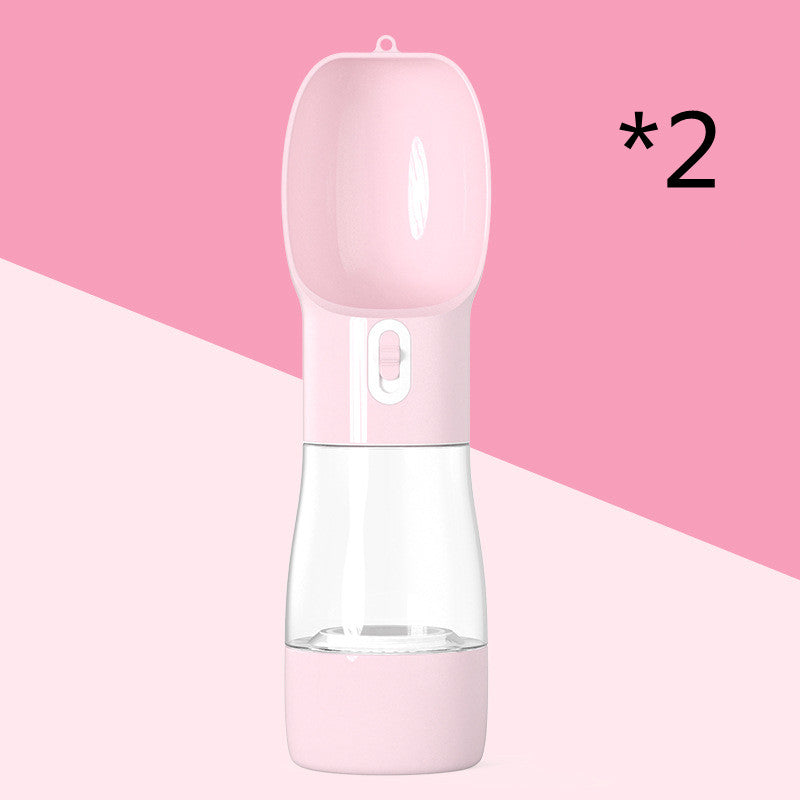 Traveling Out Portable Dog Water Dispenser 2pc Pink