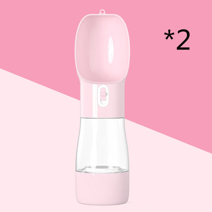 Traveling Out Portable Dog Water Dispenser 2pc Pink