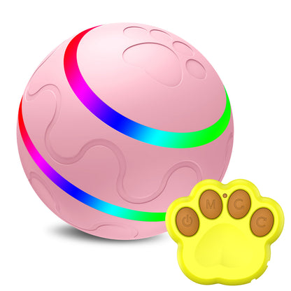 Pet New Cat Wicked Ball Toy Intelligent Ball USB Cat Toys Self Rotating Ball Automatic Rotation Ball Pink Upgrade remote control