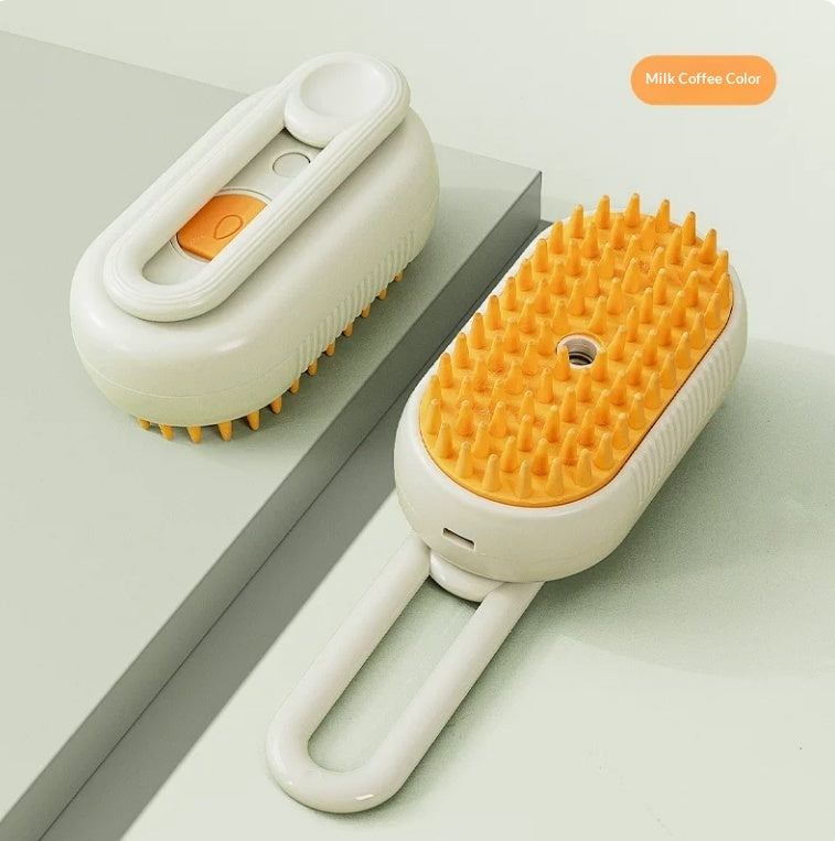 Cat Steam Brush Steamy Dog Brush 3 In 1 Electric Spray Cat Hair Brushes For Massage Pet Grooming Comb Hair Removal Combs Pet Products Milk coffee USB