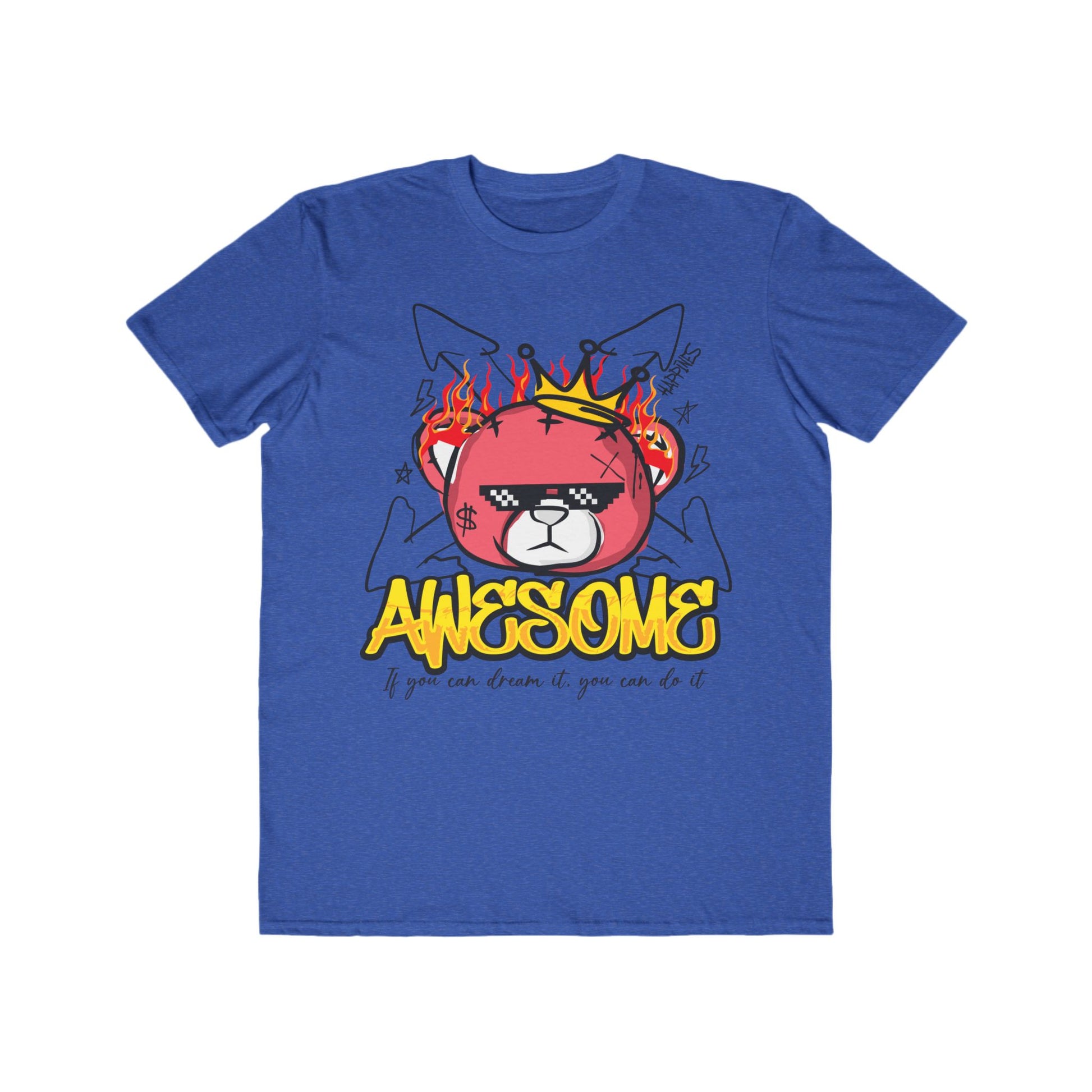 Awesome Graphic Tee for Men, Urban Wear For Men, Fun T-Shirt, Birthday Gift, Streetwear Style, Lightweight Comfortable Wear Heather Blue