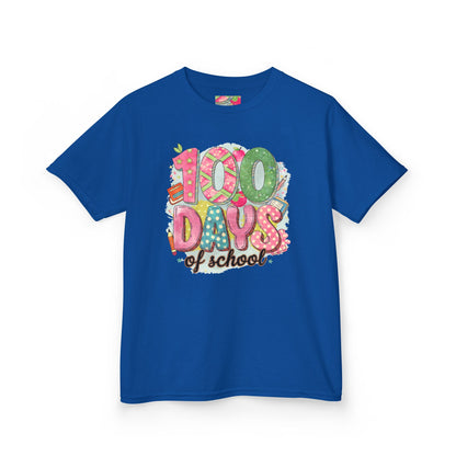 Kids 100 Days of School Tee, Fun t-shirt for kids, Milestone celebration shirt, Perfect for school events, Unique kids' apparel Royal