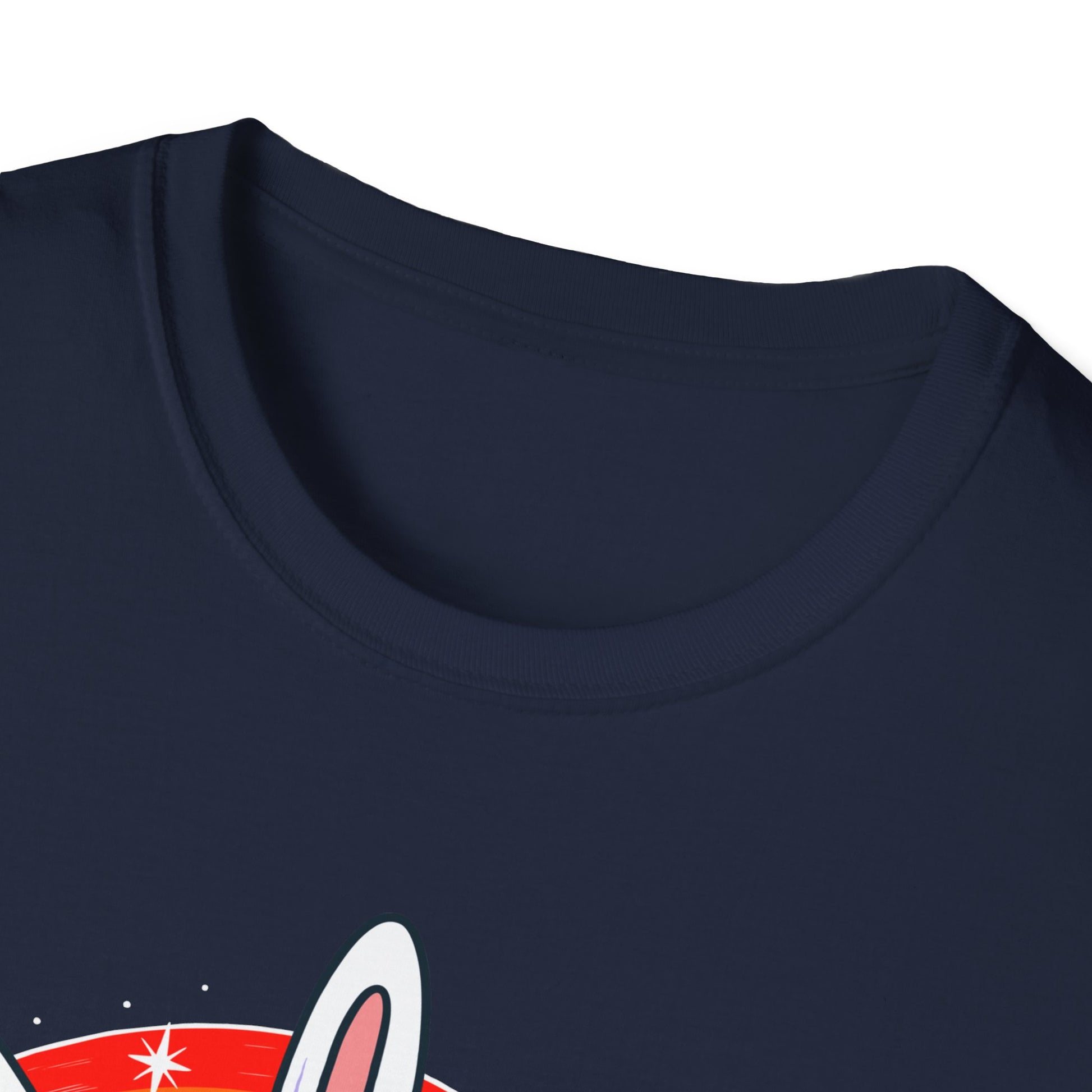 Rainbow Rabbit Cool Vibes Unisex T-Shirt, Fun Gift for Animal Lovers, Perfect for Parties, Birthdays, and Everyday Wear