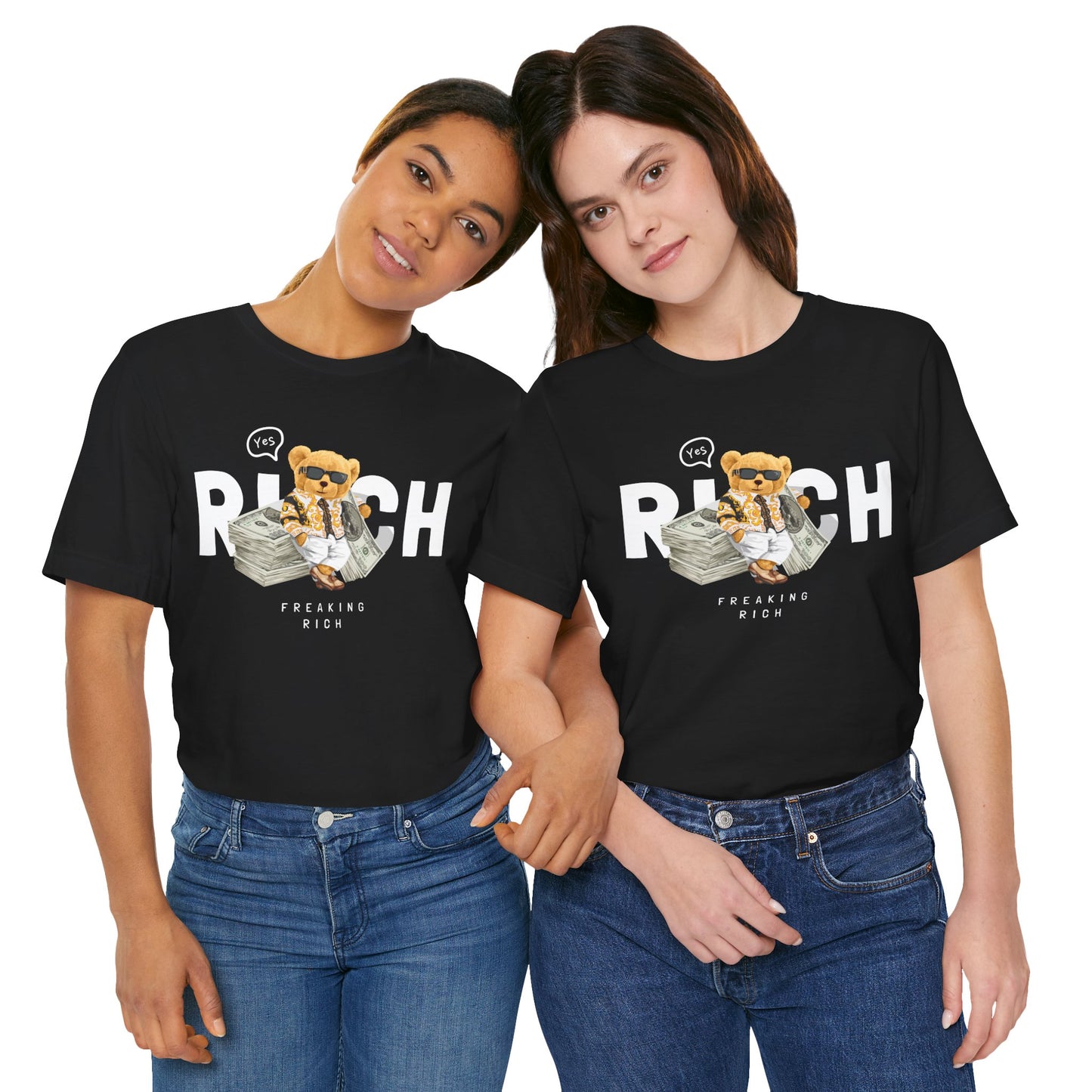 Freaking Rich Graphic Tee, Cute T-Shirt for Success, Fun Gift for Entrepreneurs, Trendy Casual Wear for Parties, Motivational Outfit