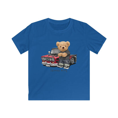 Playful Bear Graphic Tee, Children's Shirt, Street King Tee, Cute Kids Apparel, Fun Birthday Gift, Summer Casual Wear Royal