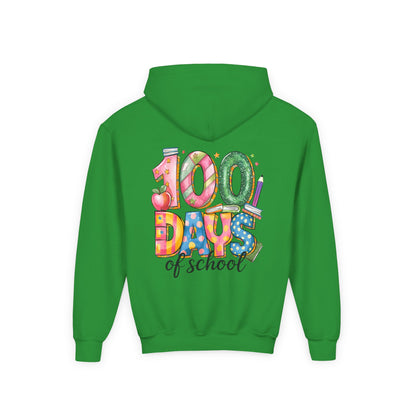100 Days of School Youth Hoodie, Celebrate Achievement Sweatshirt, Fun Kids Apparel, School Milestone Gift, Classroom Celebration Wear