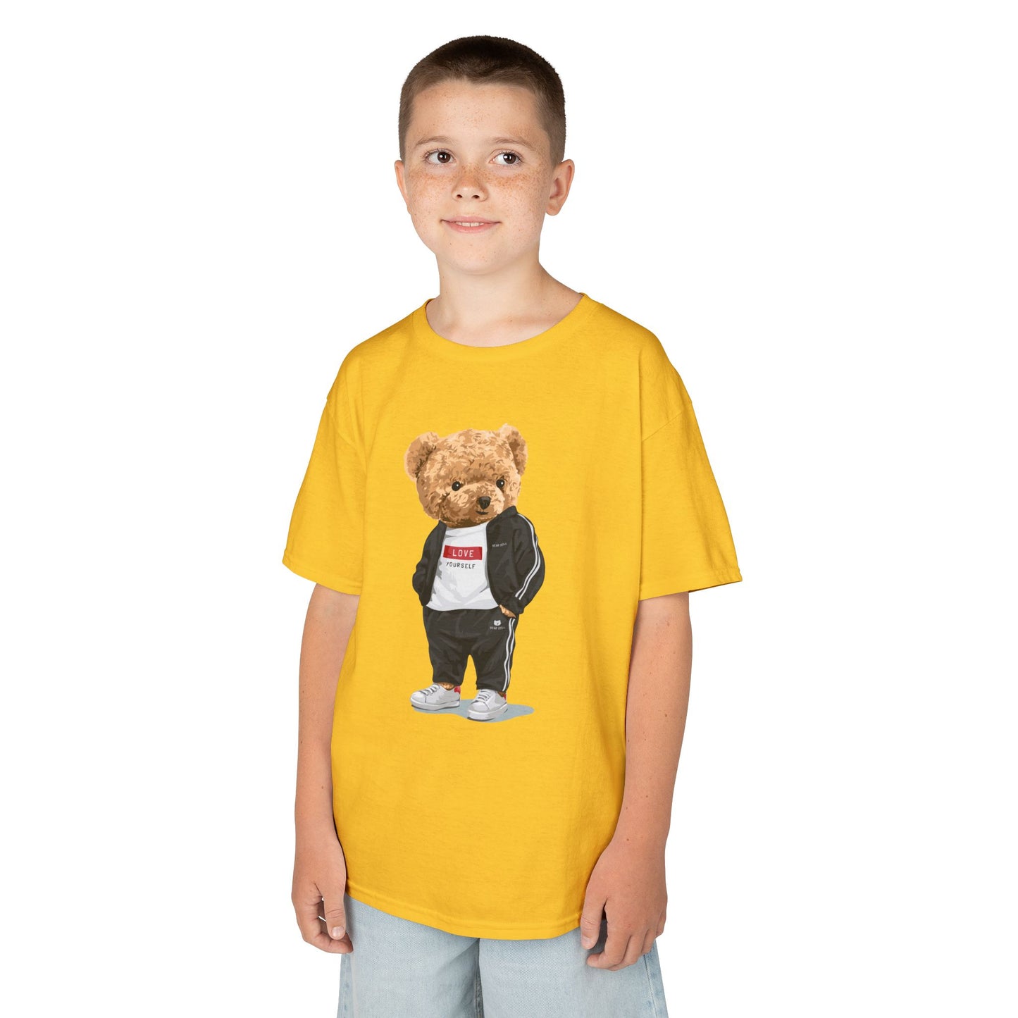 Youth Streetwear Graphic Tee - Fun Bear Design, Cool Kids T-Shirt, Summer Wear, Birthday Gift, Casual Outfit