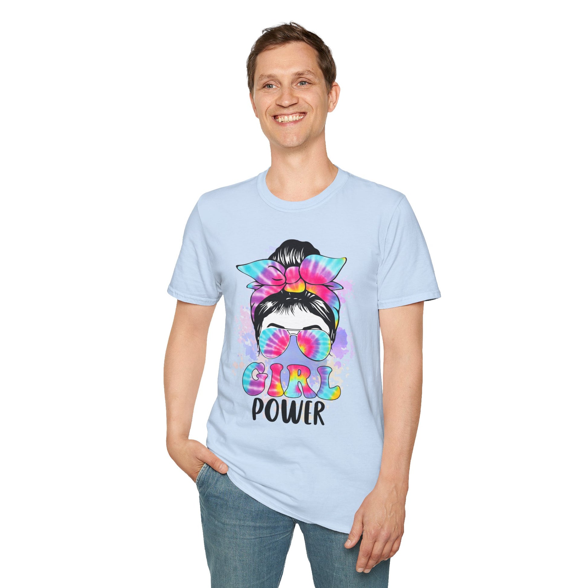 Colorful Girl Power T-Shirt | Cute Graphic Tee, Summer Fashion, Gift for Friends, Feminism Apparel, Casual Outfit