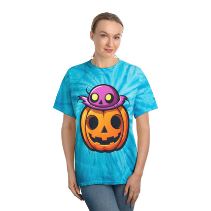 Pumpkin Halloween Tie-Dye Tee | Spooky Fun Shirt for Fall Celebrations, Costume Parties, Kids & Adults, Trendy Tie-Dye Fashion - Cozy Kawaii LLC