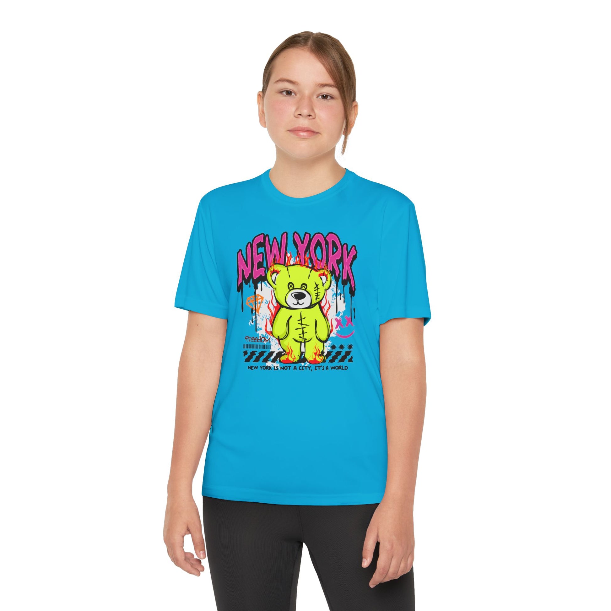 Youth Graphic Tee, Cool Youth T-Shirt, Trendy Urban Shirt, Vibrant Streetwear, Gift for Kids, New York Style Apparel