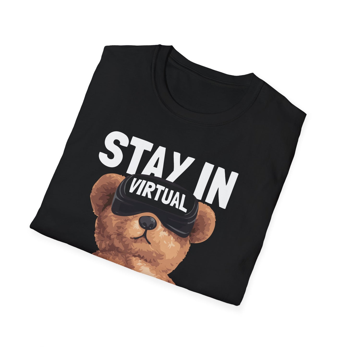 Virtual Reality Bear T-Shirt, Cute Graphic Tee, Funny Gift for Gamers, Trendy Apparel, Birthday Gift, Casual Wear