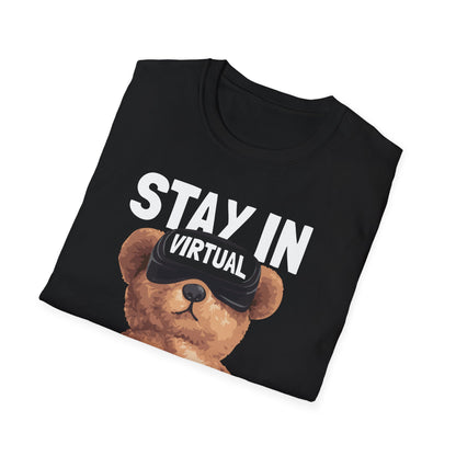Virtual Reality Bear T-Shirt, Cute Graphic Tee, Funny Gift for Gamers, Trendy Apparel, Birthday Gift, Casual Wear