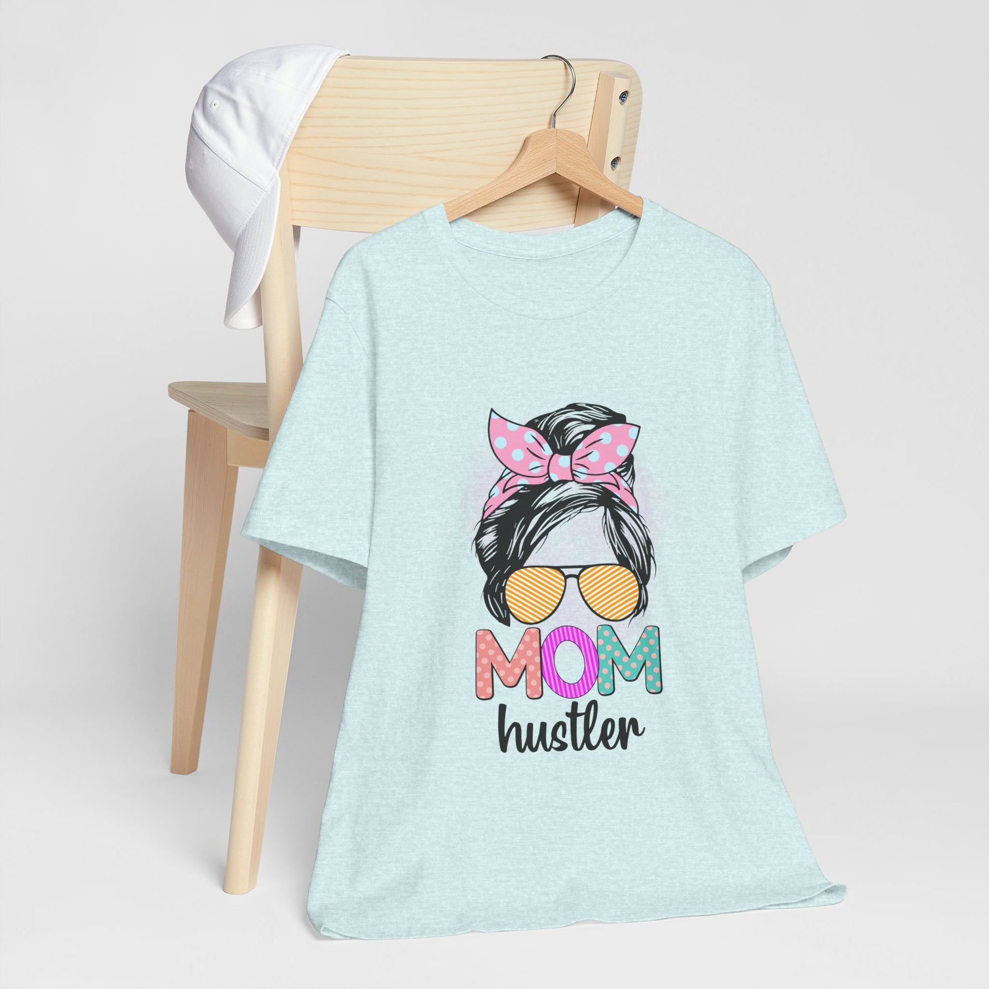 Mom Hustler Graphic Tee, Trendy Shirt for Moms, Mother's Day Gift, Motivational Tee, Casual Wear