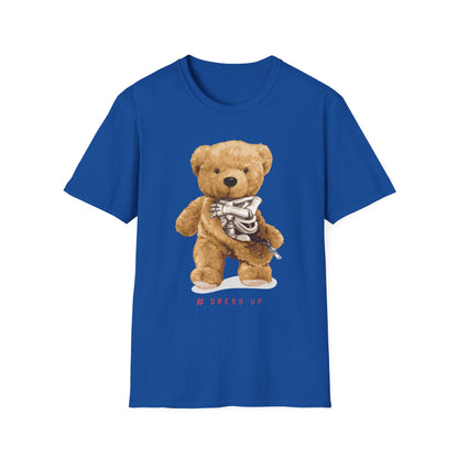 Cute Bear Graphic T-Shirt, Casual Cotton Tee, Fun Birthday Gift, Everyday Wear, Unique Animal Tee, Teddy Bear Shirt Royal