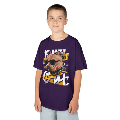 Cool Dog Graphic Kids Tee, Kids T-Shirt, Dog Lover Gift, Funny Animal Shirt, Birthday Gift, Casual Wear Purple