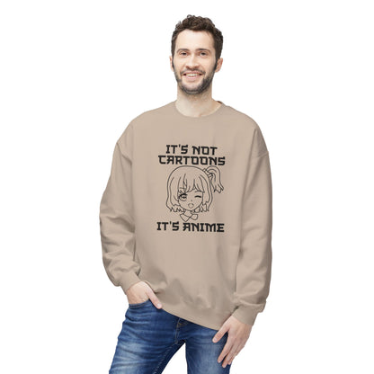 Anime Sweatshirt - It's Not Cartoons, Gift for Anime Fans, Casual Wear, Cozy Hoodie Alternative, Perfect for Conventions