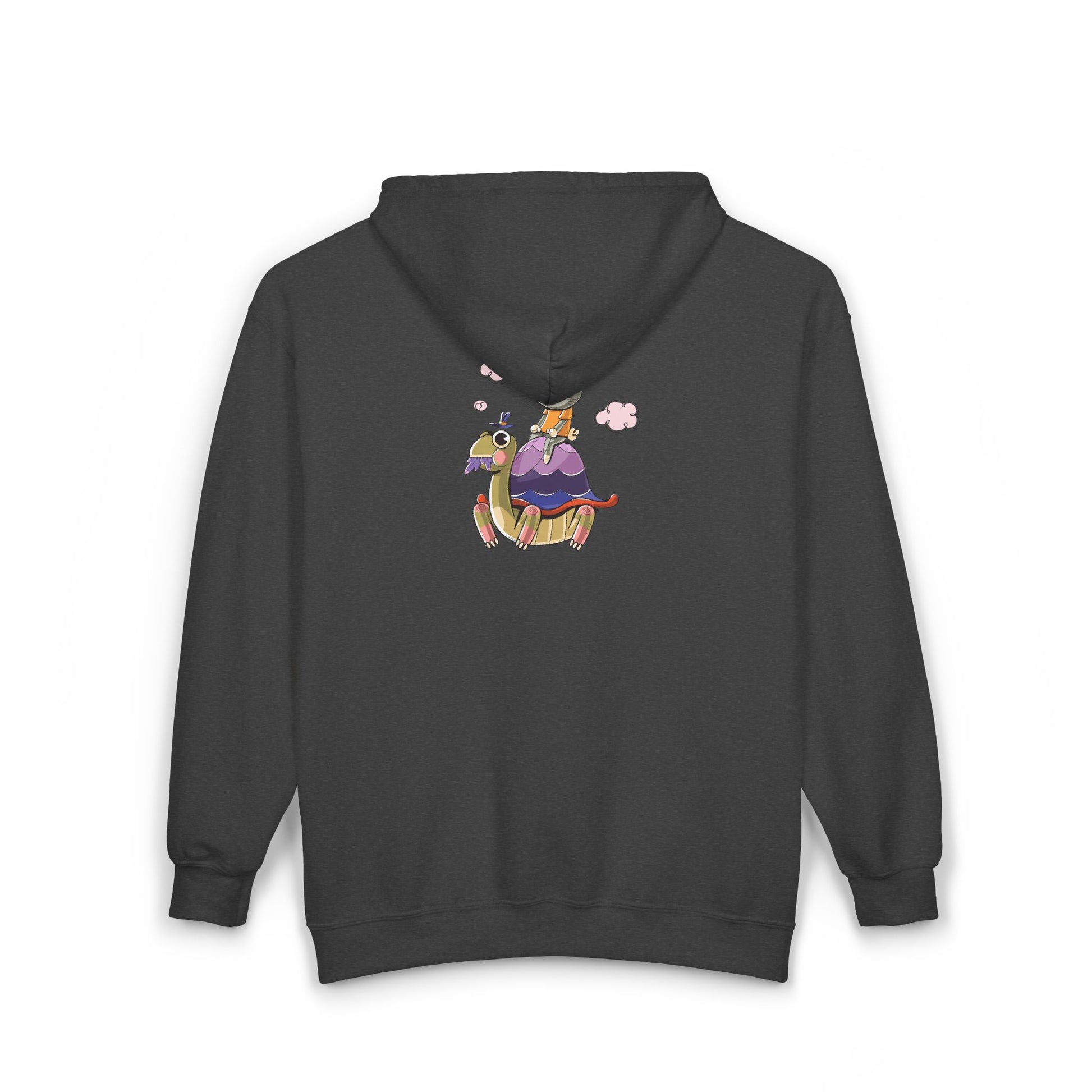 Whimsical Rabbit and Turtle Zip-Up Hoodie