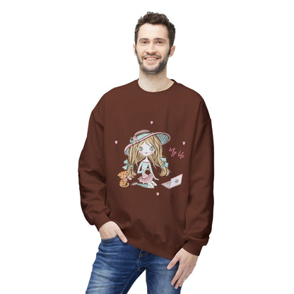 Cute Illustrated Crewneck Sweatshirt, Cozy Everyday Wear, Gift for Her, Fun Fashion, Casual Outfit, Birthday Present