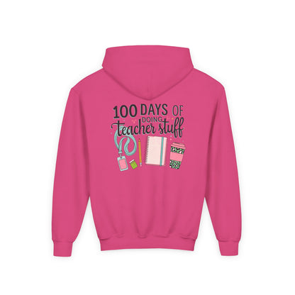 Teacher Appreciation Youth Hoodie, Perfect for School Days, Gifts for Educators, 100 Days of Teacher Stuff, Cozy Classroom Wear, Fun