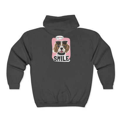 Cavalier King Charles Spaniel Sunglasses Zip Hoodie