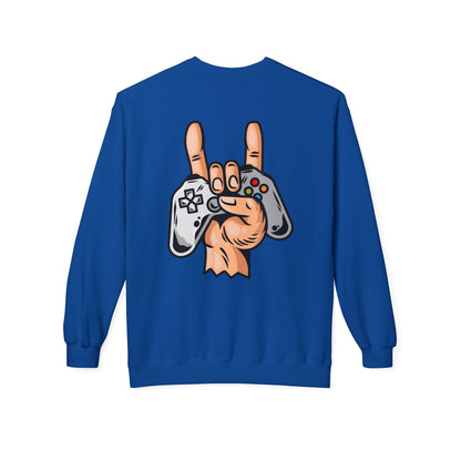 Gamer Fleece Crewneck Sweatshirt, Unisex Sweatshirt for Gamers, Gaming Apparel, Perfect Gift for Birthdays, Geek Culture, Casual Wear