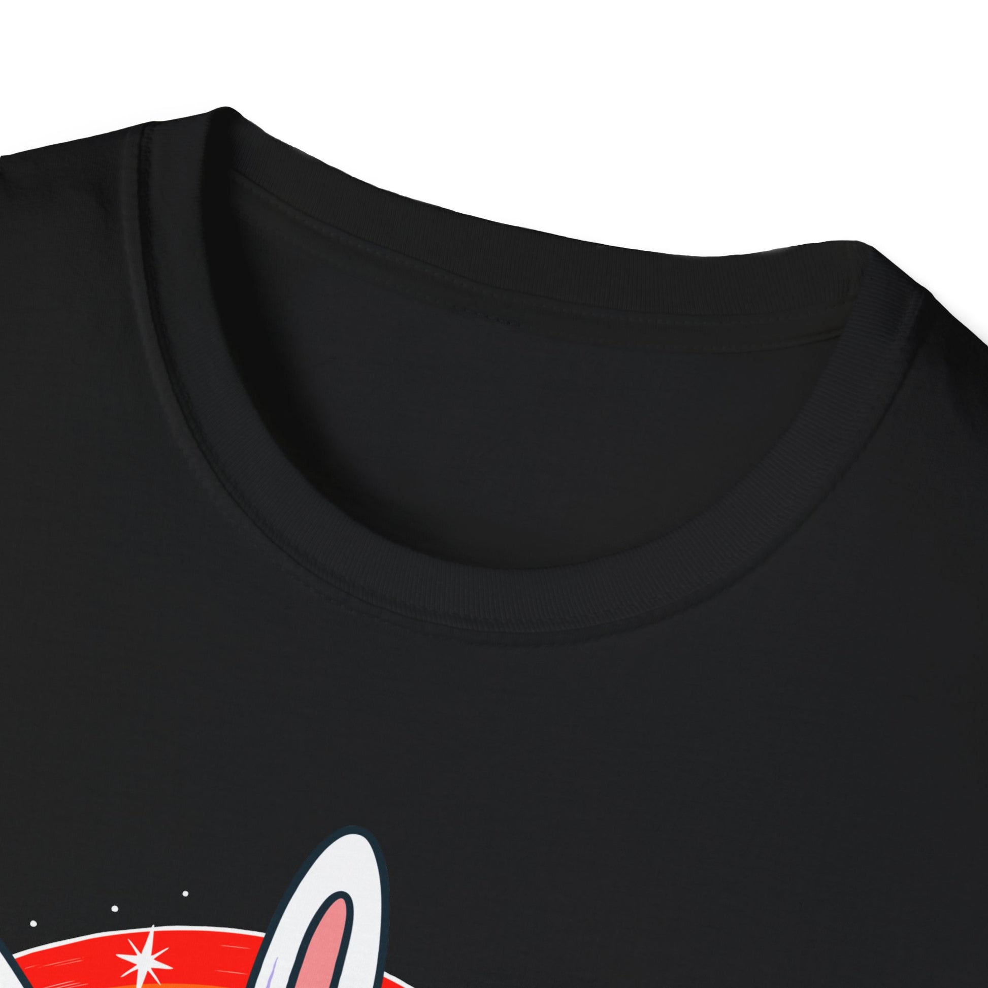 Rainbow Rabbit Cool Vibes Unisex T-Shirt, Fun Gift for Animal Lovers, Perfect for Parties, Birthdays, and Everyday Wear