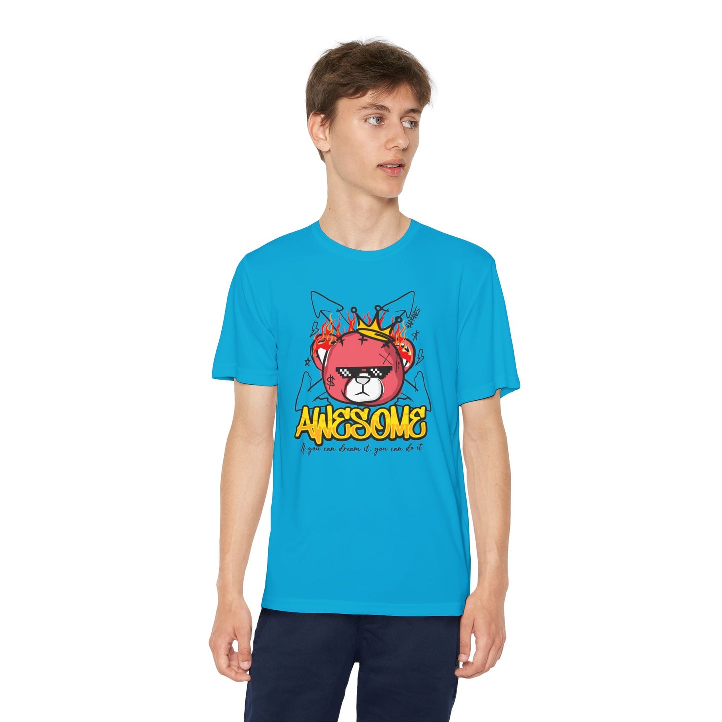 Awesome Youth Competitor Tee - Bear Fun Sports Shirt, Great for Birthdays, Competitions, Summer Camps, and Everyday Adventures