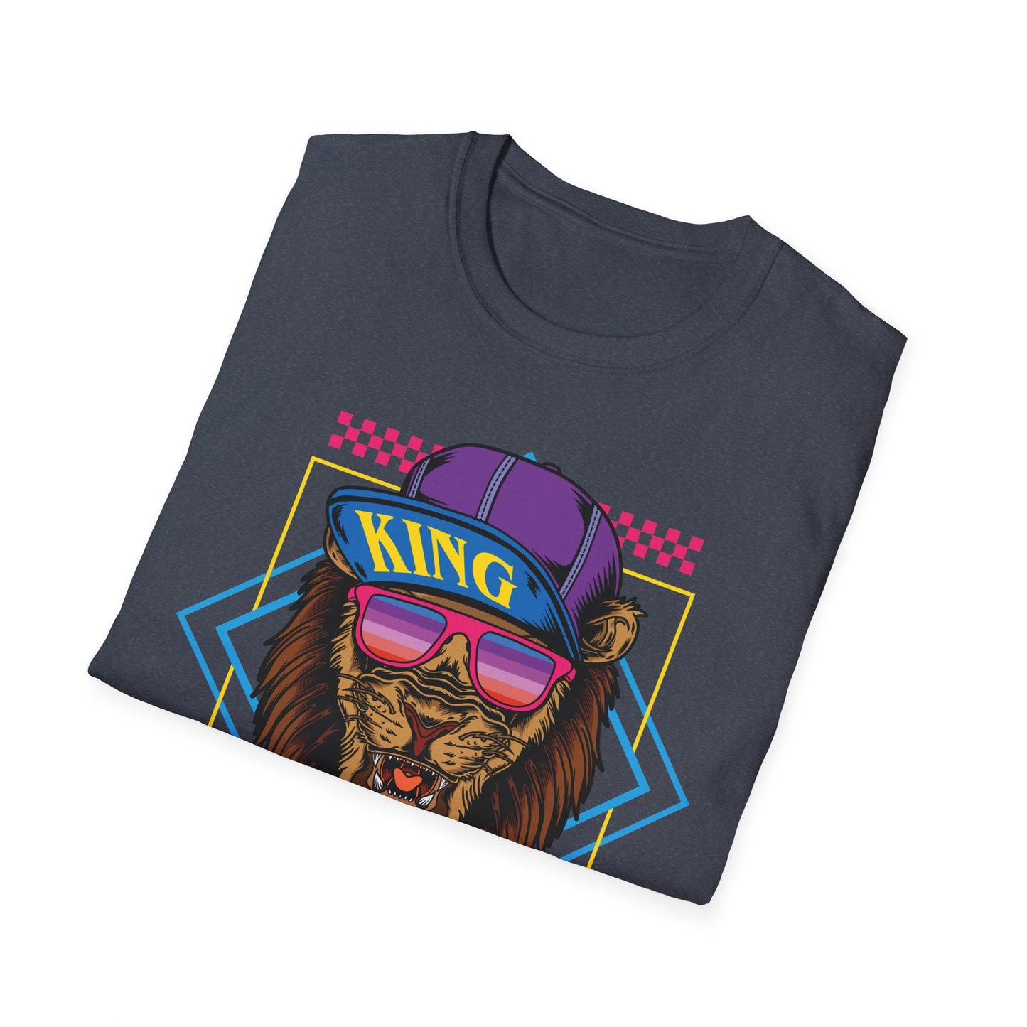 King Lion Graphic T-Shirt, Unisex Tee, Casual Wear, Gift for Animal Lovers, Streetwear, Festival Fashion
