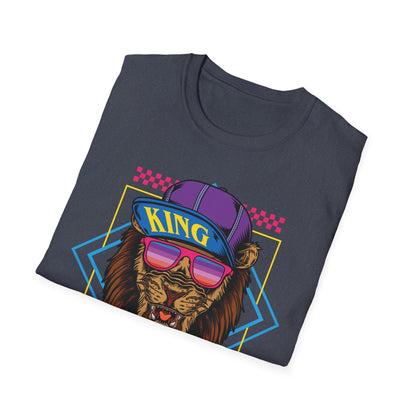 King Lion Graphic T-Shirt, Unisex Tee, Casual Wear, Gift for Animal Lovers, Streetwear, Festival Fashion