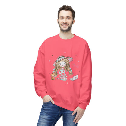Cute Illustrated Crewneck Sweatshirt, Cozy Everyday Wear, Gift for Her, Fun Fashion, Casual Outfit, Birthday Present