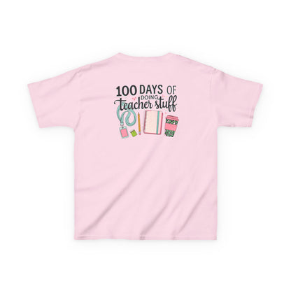 Teacher Appreciation Kids Tee, 100 Days of Teacher Stuff Shirt, School Spirit Tee, Gift for Future Educators, Kids' Classroom Apparel