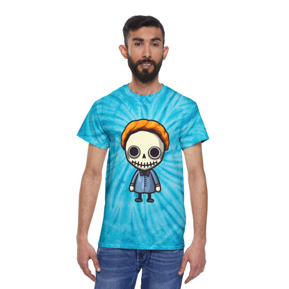 Tie-Dye Graphic Tee, Fun Skeleton Design, Casual Summer Shirt, Retro Festival Apparel, Vibrant Gift for Kids - Cozy Kawaii LLC