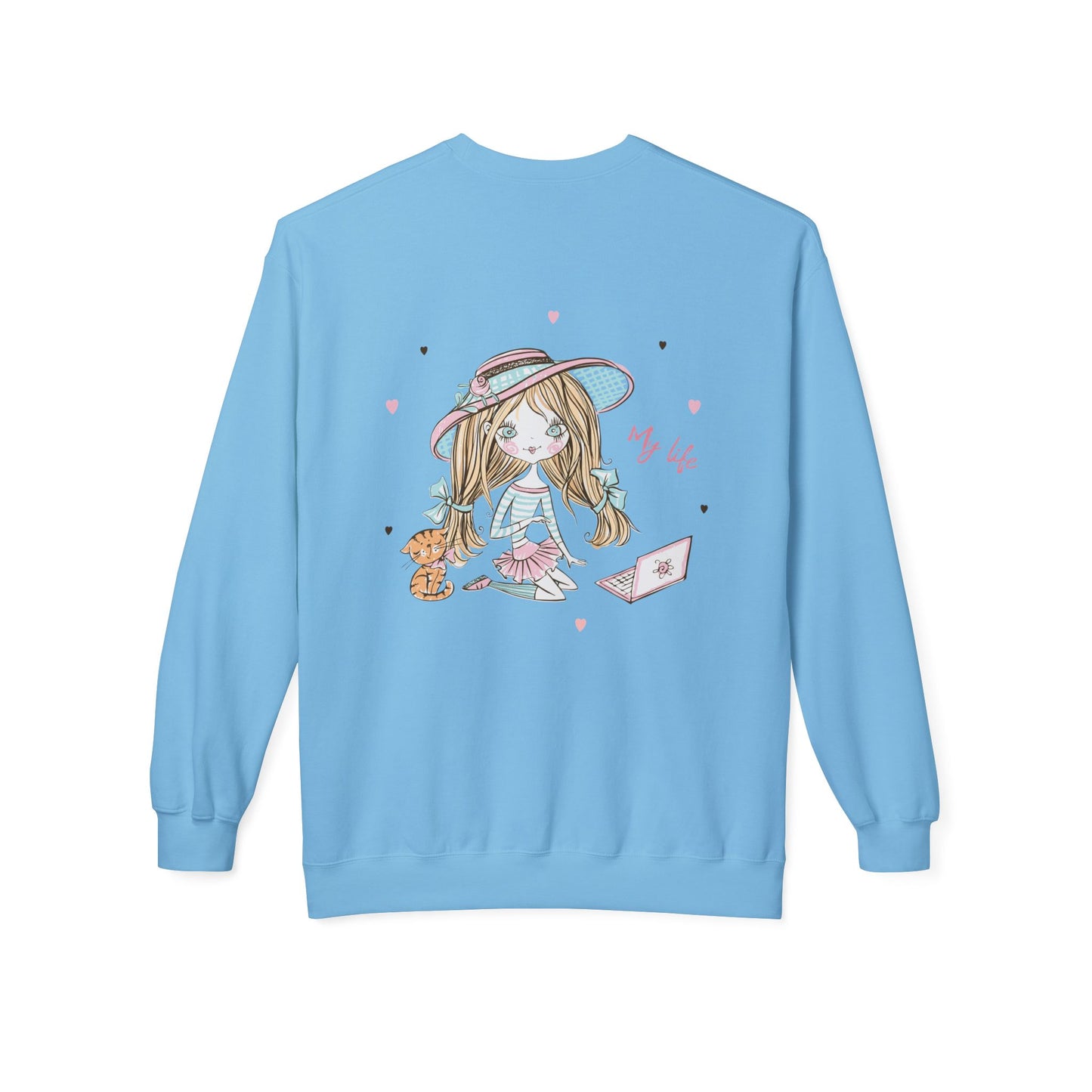 Cute Illustrated Crewneck Sweatshirt, Cozy Everyday Wear, Gift for Her, Fun Fashion, Casual Outfit, Birthday Present